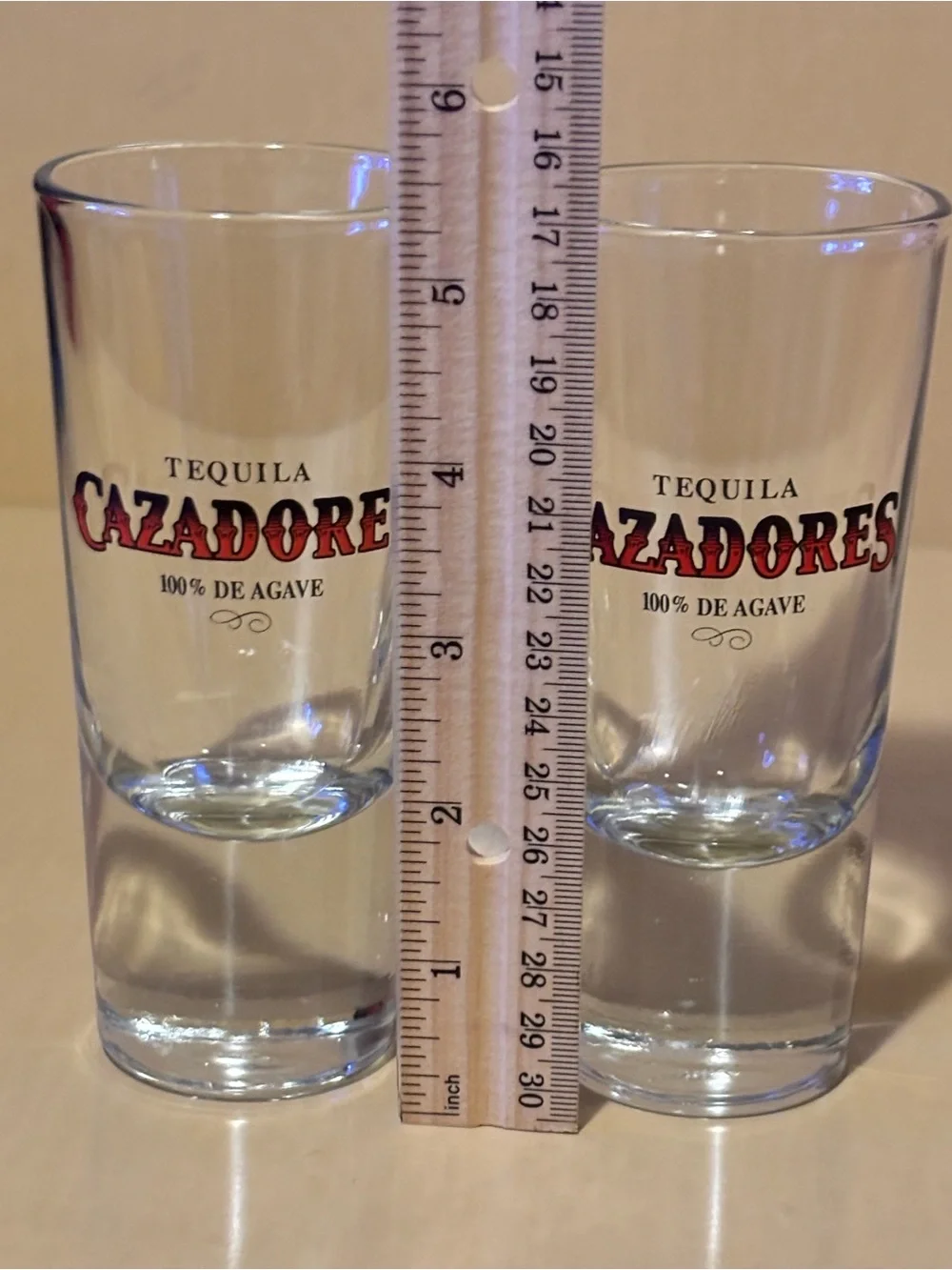 Cazadores Tequila 100% De Agave Shot Glasses (Set of 2)